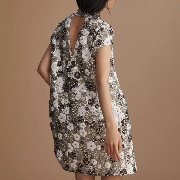 HTF By Anthropologie Mock-Neck Sequin Mini Dress - Picture 3 of 6